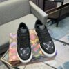 sy_no_870F345387F75C448563A06F041C1BDF_3 Louis Vuitton Monogram Jacquard Canvas & Black Leather Low-Top Sneakers