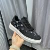 sy_no_870F345387F75C448563A06F041C1BDF_4 Louis Vuitton Monogram Jacquard Canvas & Black Leather Low-Top Sneakers