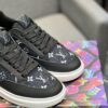 sy_no_870F345387F75C448563A06F041C1BDF_7 Louis Vuitton Monogram Jacquard Canvas & Black Leather Low-Top Sneakers