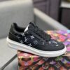 sy_no_870F345387F75C448563A06F041C1BDF_8 Louis Vuitton Monogram Jacquard Canvas & Black Leather Low-Top Sneakers