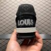 sy_no_87EFA0A5DCEB9966676227518030AD2B_1 Louis Vuitton LV Trainer Black & White Denim Velcro Sneakers