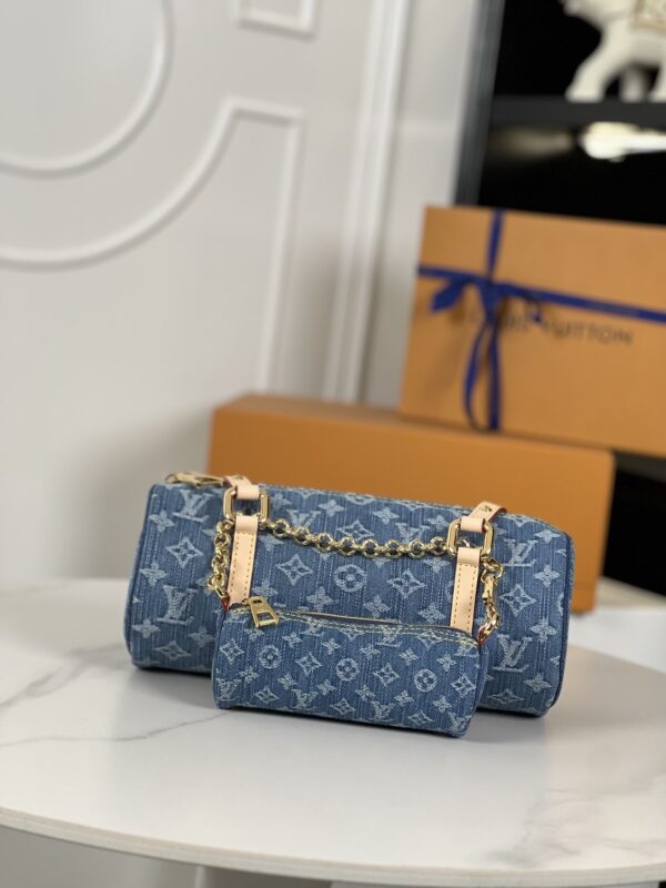 sy_no_885D3F174AD8539A862E4B8779C15BE8_0 Louis Vuitton Papillon Handbag – Monogram Denim