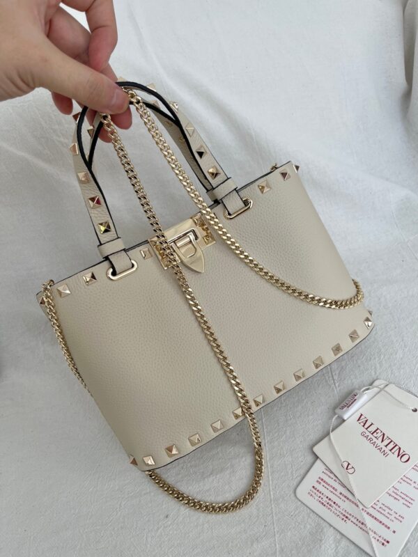sy_no_888124C55F9579E2E8FE71760DF52D2D_2 Valentino Women's New Compact Calfskin Handbag with Chain Strap