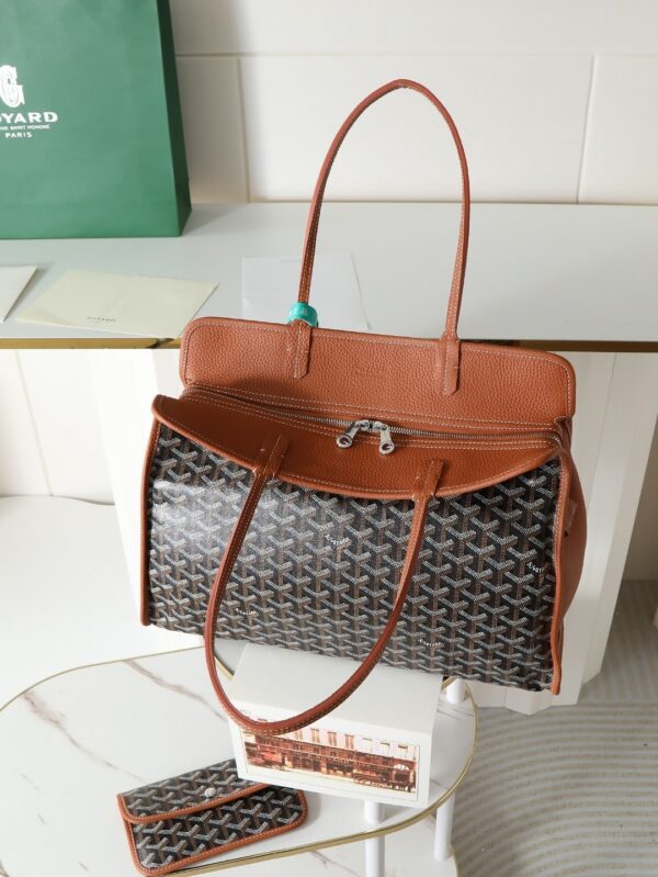 sy_no_88A2F1E376A3255B032280E70C690E33_4 Brown Goyardine Hardy Small Commuter Tote