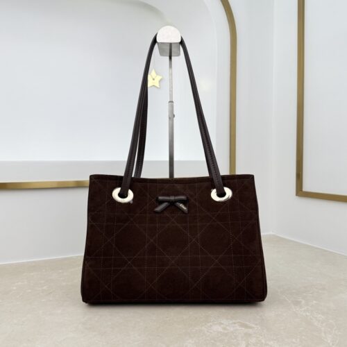 Dior Bow Tote Bag – Coffee Brown Italian Leather