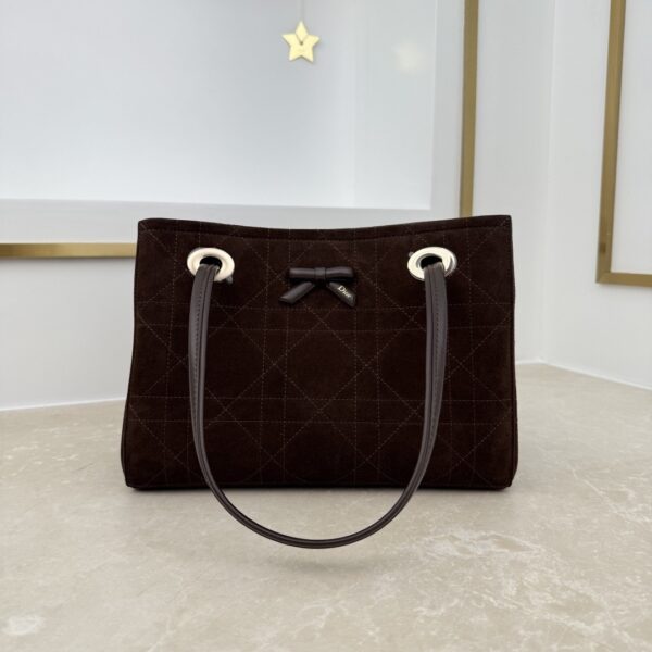 sy_no_88D5997C3CD96EC56F55FB1AAF30E083_4 Dior Bow Tote Bag – Coffee Brown Italian Leather