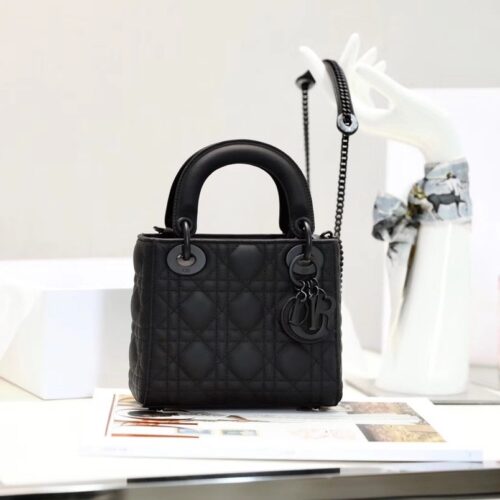 sy_no_893E822FCAE043034F6F35061BBCFC31_0 Lady Dior Ultra Mat Mini Handbag – Black