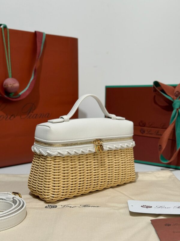 sy_no_895AE8A4700A4A8430F1756A0F0CDC0C_1 Loro Piana Extra Pocket L19 – Woven Leather Bag (White)