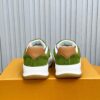 Louis Vuitton LV Checker Green Suede & Tan Leather Retro Sneakers