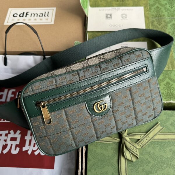 sy_no_8A5CAB4D0C8AEF58DB84AF08C491A75A_2 Gucci GG Jacquard Quilted Waist Bag / Chest Bag – Brown PVC