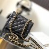 sy_no_8AED357CFFE7547BEAAE47D58EB508EC_2 Chanel Black & Gold Caviar Leather Classic CF Quilted Chain Bag