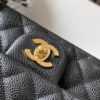 sy_no_8AED357CFFE7547BEAAE47D58EB508EC_4 Chanel Black & Gold Caviar Leather Classic CF Quilted Chain Bag