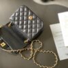 sy_no_8AED357CFFE7547BEAAE47D58EB508EC_5 Chanel Black & Gold Caviar Leather Classic CF Quilted Chain Bag