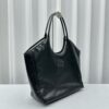 sy_no_8AFDB6627FE818767454F605F1CD1851_2 Black Smooth Leather Large Shoulder Tote