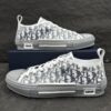 Dior B23 Grey Oblique Transparent Low-Top Sneakers