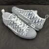 Dior B23 Grey Oblique Transparent Low-Top Sneakers