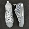 Dior B23 Grey Oblique Transparent Low-Top Sneakers
