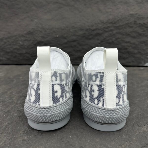Dior B23 Grey Oblique Transparent Low-Top Sneakers