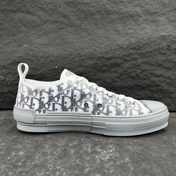 Dior B23 Grey Oblique Transparent Low-Top Sneakers