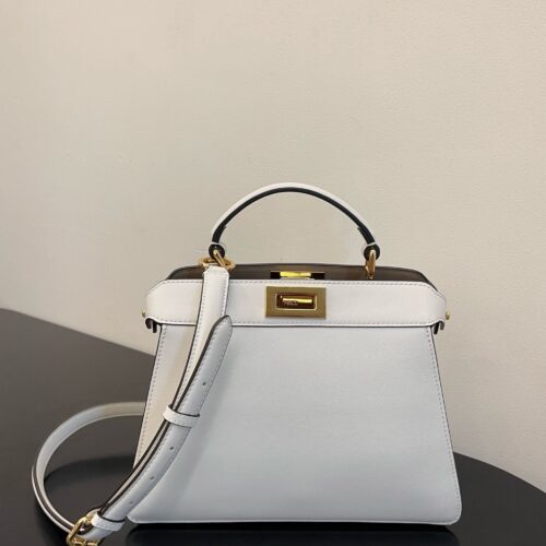Fendi Mini Roll Bag – Blue Denim Jacquard