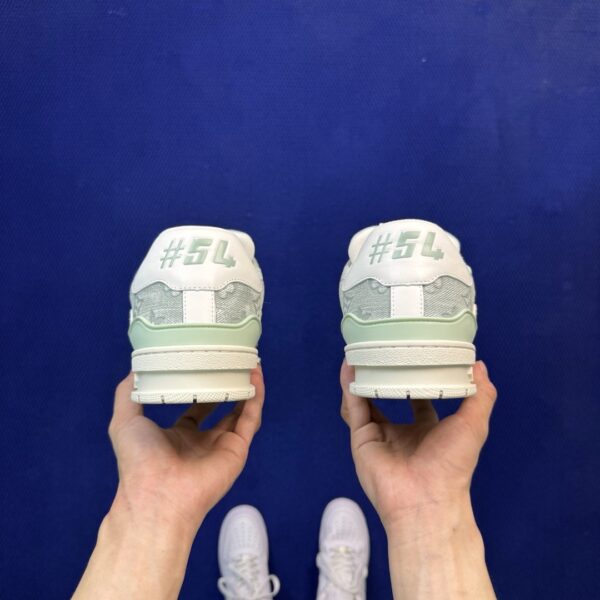 Louis Vuitton LV Trainer Mint Green Monogram Denim Retro Sneakers