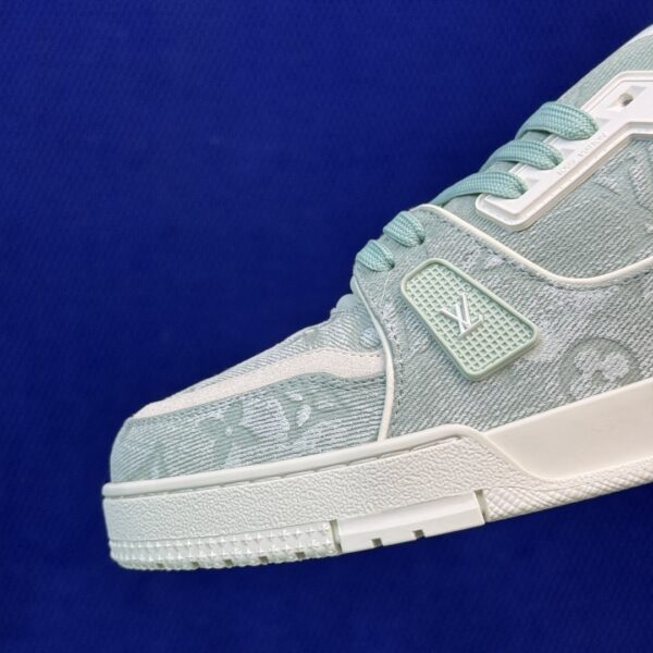 Louis Vuitton LV Trainer Mint Green Monogram Denim Retro Sneakers