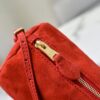 sy_no_8C463359AC110DDFFAE20C1506DBC403_4 Red Leather Cylindrical Underarm Shoulder Bag