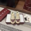 sy_no_8C90AA8000E7E284059C9DA0EA4D648F_1 Gucci Screener Burgundy Crystal GG Canvas & Beige Suede Sneaker