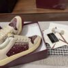 sy_no_8C90AA8000E7E284059C9DA0EA4D648F_3 Gucci Screener Burgundy Crystal GG Canvas & Beige Suede Sneaker