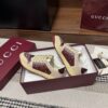 sy_no_8C90AA8000E7E284059C9DA0EA4D648F_5 Gucci Screener Burgundy Crystal GG Canvas & Beige Suede Sneaker