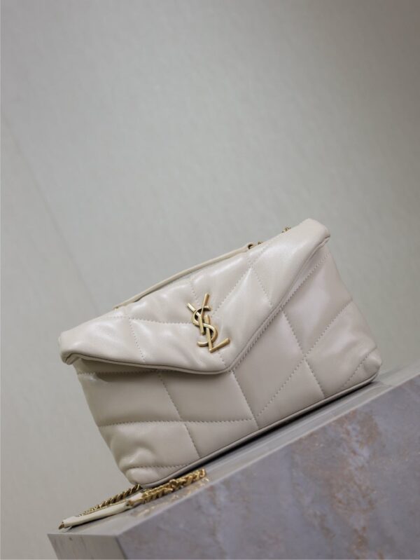 sy_no_8CDB1C548185EF8A88B1EF10AB1223DE_1 YSL Loulou Mini Double-Chain Bag – White Lambskin