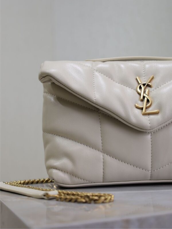 sy_no_8CDB1C548185EF8A88B1EF10AB1223DE_2 YSL Loulou Mini Double-Chain Bag – White Lambskin