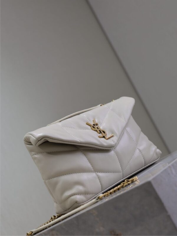 sy_no_8CDB1C548185EF8A88B1EF10AB1223DE_3 YSL Loulou Mini Double-Chain Bag – White Lambskin