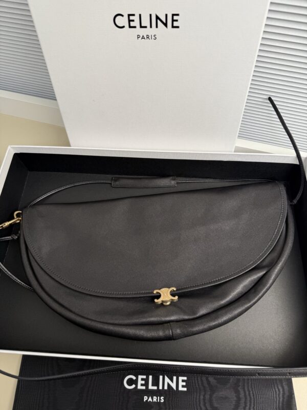 CELINE Soft Triomphe Half-Moon Bag