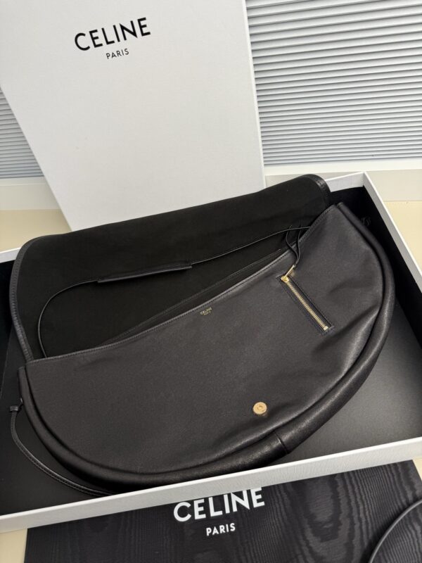 CELINE Soft Triomphe Half-Moon Bag