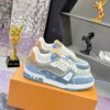 Louis Vuitton LV Trainer Maxi Washed Blue Denim Monogram Sneakers