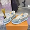 Louis Vuitton LV Trainer Maxi Washed Blue Denim Monogram Sneakers