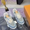 Louis Vuitton LV Trainer Maxi Washed Blue Denim Monogram Sneakers