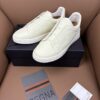 sy_no_8E1A3F917809E6A7942E9329623205E1_5 Off-White & Glacier White Textured Leather Slip-On Sneakers