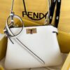 Fendi Peekaboo Small Handbag – White Calfskin