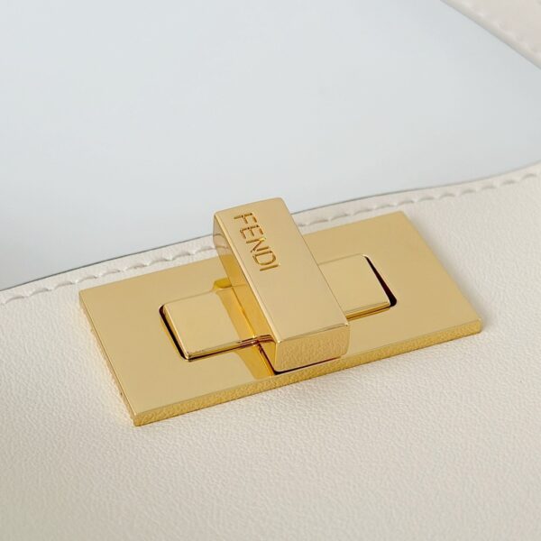 Fendi Peekaboo Small Handbag – White Calfskin