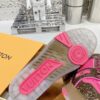 sy_no_8F11C2A627D855EFB9F234024A6CFDC7_7 Louis Vuitton LV Trainer Hot Pink & Brown Rhinestone Retro Sneakers