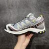 Salomon XA PRO 3D Grey, Blue, Burgundy & Neon Yellow Trail Running Shoes