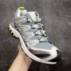 Salomon XA PRO 3D Grey, Blue, Burgundy & Neon Yellow Trail Running Shoes