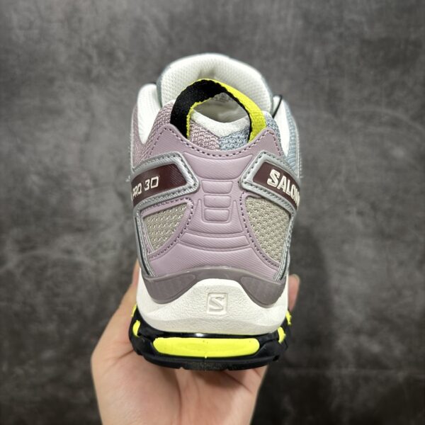 Salomon XA PRO 3D Grey, Blue, Burgundy & Neon Yellow Trail Running Shoes