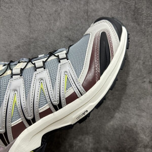 Salomon XA PRO 3D Grey, Blue, Burgundy & Neon Yellow Trail Running Shoes