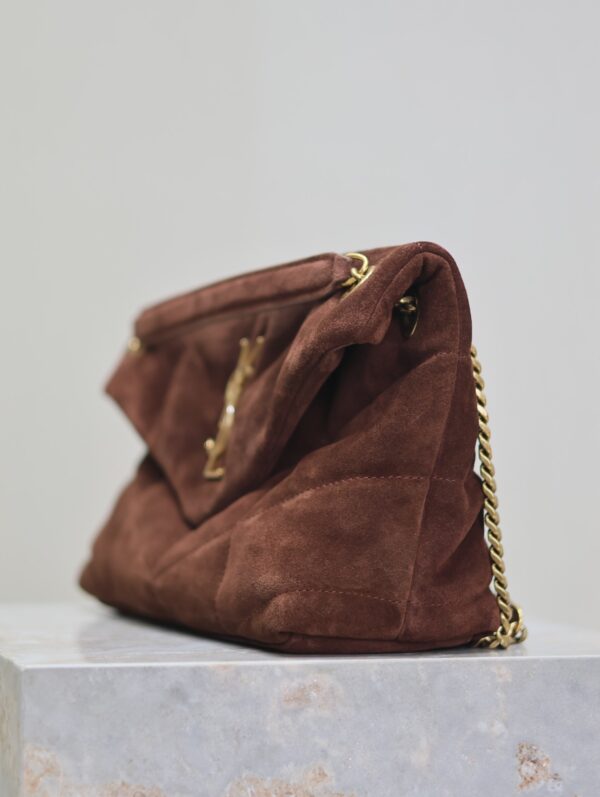 sy_no_8F7A9ABF92664777A513592C89E3D94C_4 YSL Loulou 29cm Shoulder Bag – Brown Suede