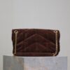 sy_no_8F7A9ABF92664777A513592C89E3D94C_5 YSL Loulou 29cm Shoulder Bag – Brown Suede