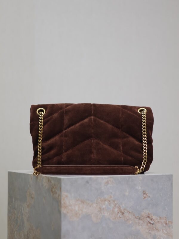 sy_no_8F7A9ABF92664777A513592C89E3D94C_5 YSL Loulou 29cm Shoulder Bag – Brown Suede