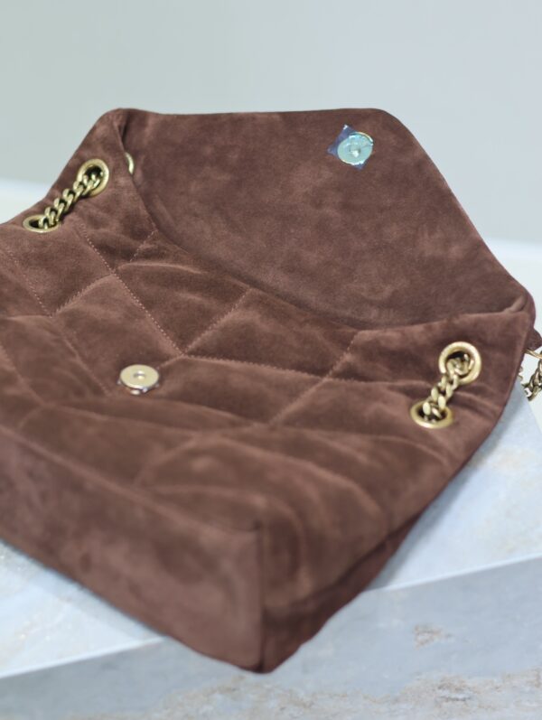 sy_no_8F7A9ABF92664777A513592C89E3D94C_7 YSL Loulou 29cm Shoulder Bag – Brown Suede